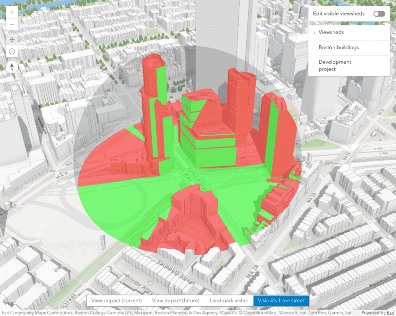 Image preview of related sample ViewshedLayer in slides