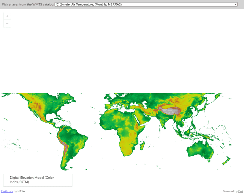 Select WMTS sublayer