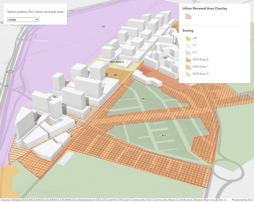 Urban visualizations with polygon patterns