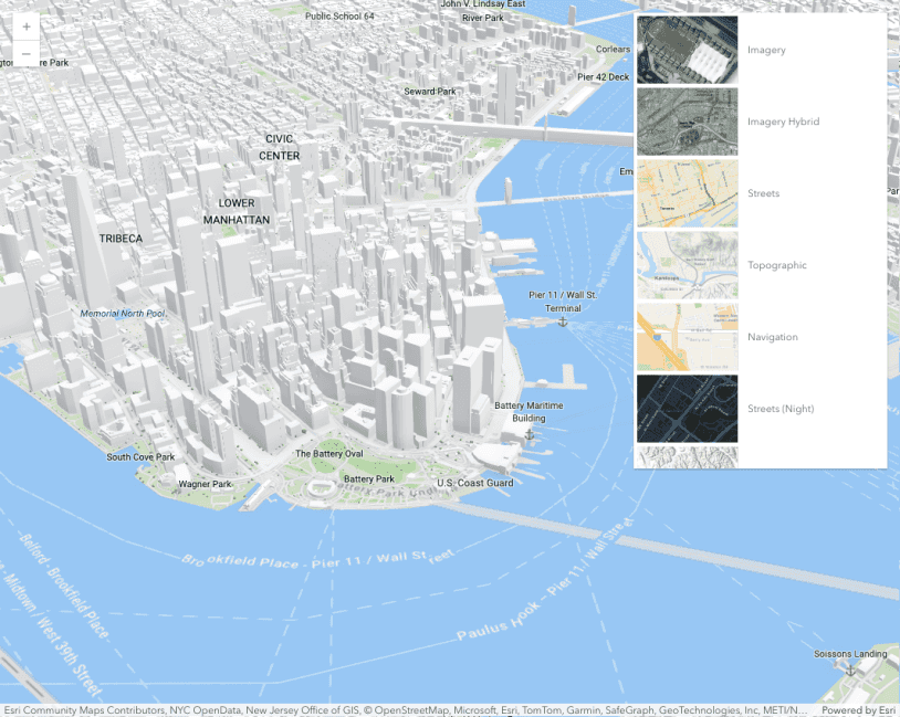 Image preview for BasemapGallery component