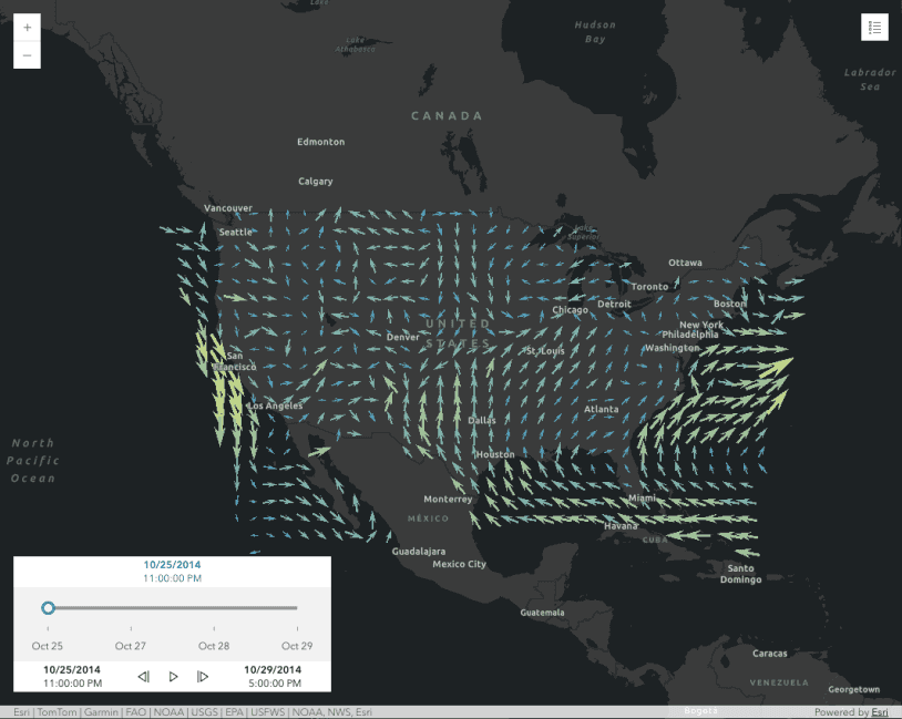 Visualizing wind data with VectorFieldRenderer
