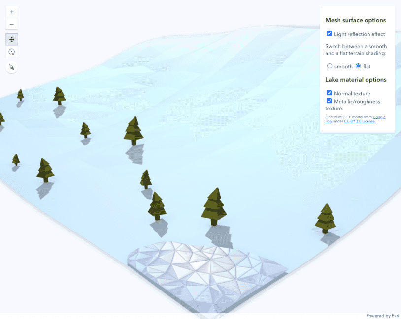 Low poly terrain using mesh geometry