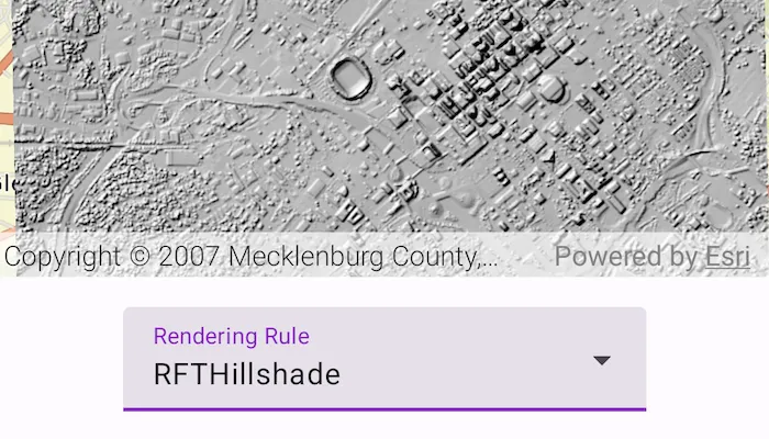 Image of Apply raster rendering rule sample