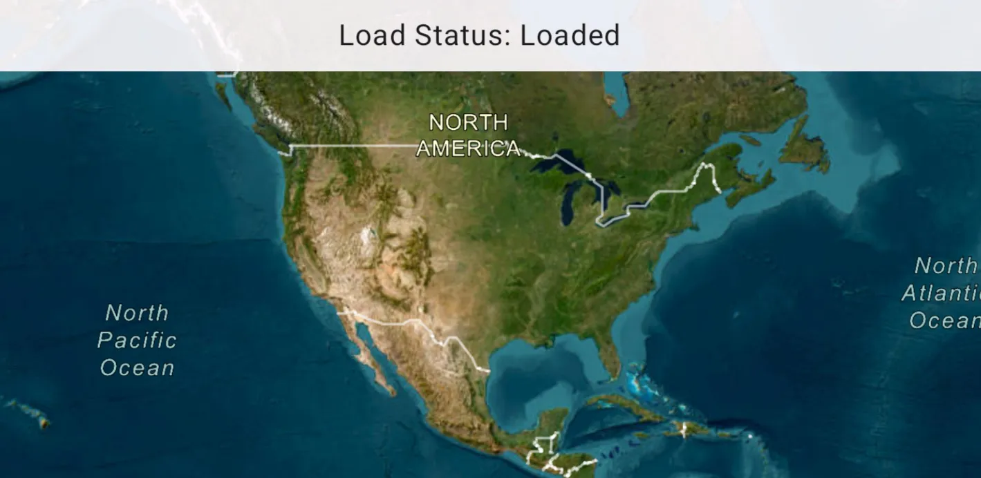 Image of monitor changes to map load status