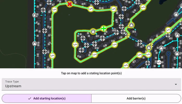 Image of trace utility network
