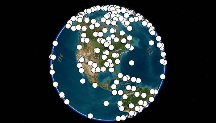 Screenshot of Add point scene layer sample