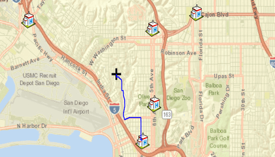 Image of Find Closest Facility from Point