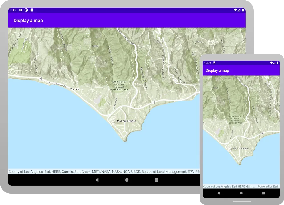 display a map