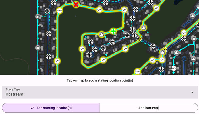 Image of trace utility network