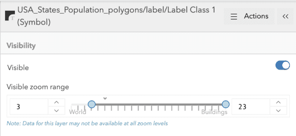 label visibility