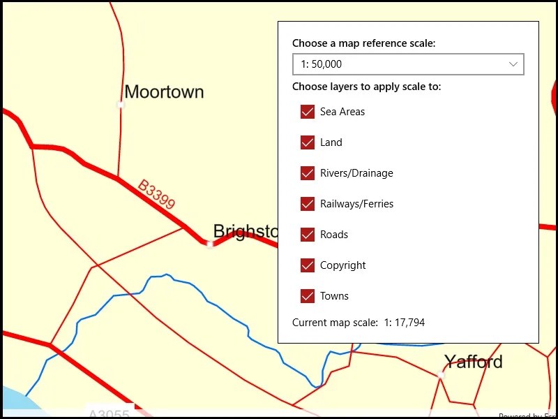 Image of map reference scale