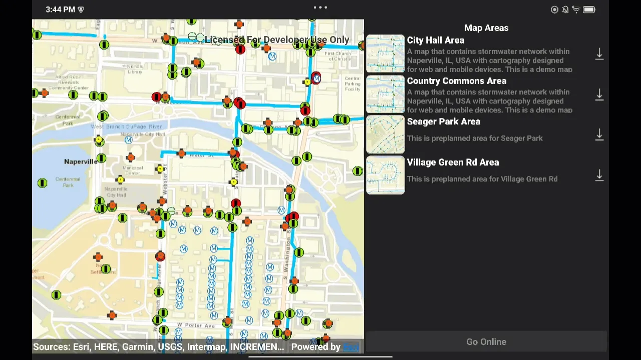 Download map areas