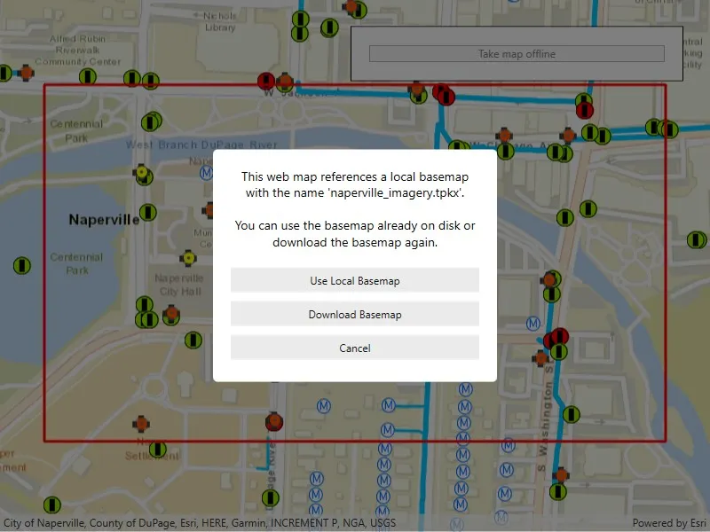 Image of Generate offline map with local basemap