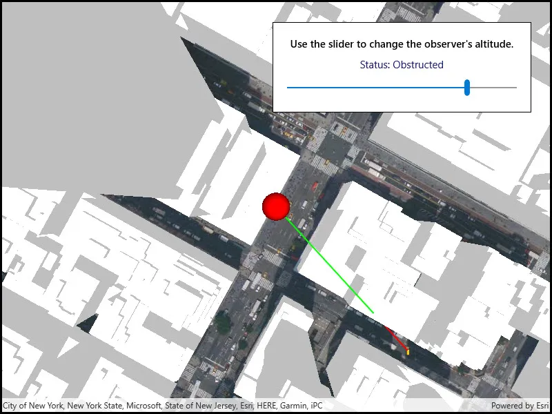 Image of Show exploratory line of sight between geoelements