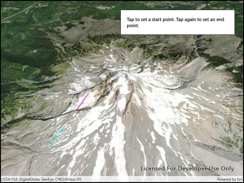 Image of show exploratory line of sight between points