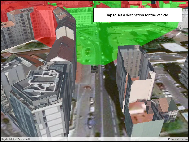 Image of show exploratory viewshed from geoelement in scene
