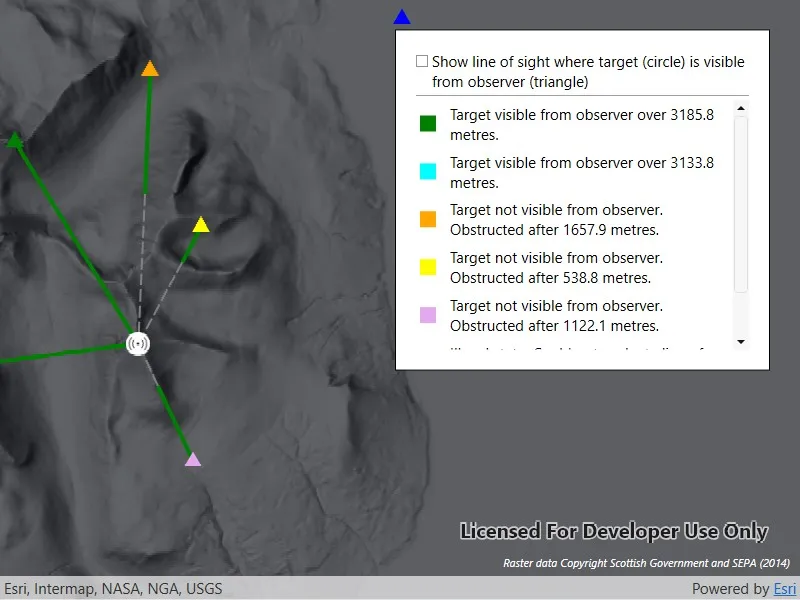 Show line of sight analysis in map sample