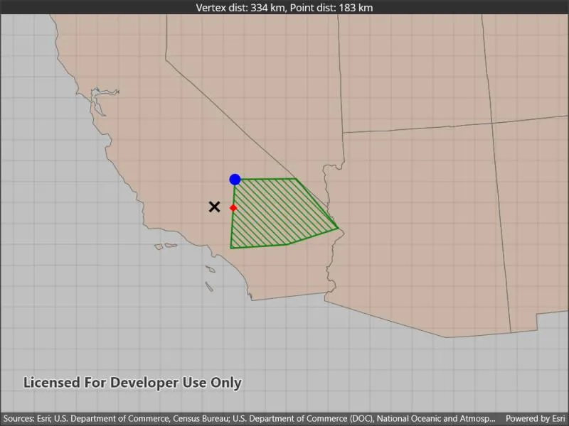 Image of nearest vertex