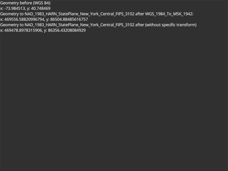 Image of project with specific transformation