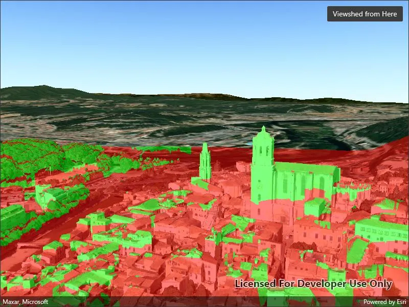 Image of show exploratory viewshed from camera in scene