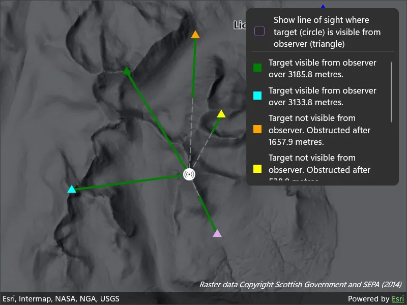 Show line of sight analysis in map sample