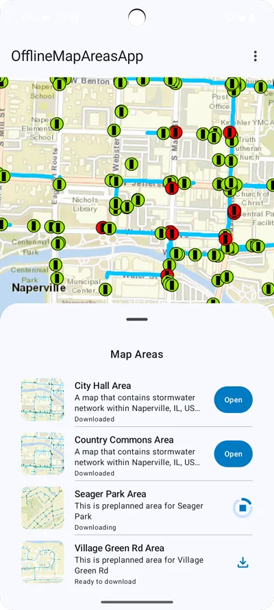 Ahead-of-time map areas with the OfflineMapAreas toolkit control
