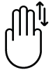 Multiple finger drag up/down gesture