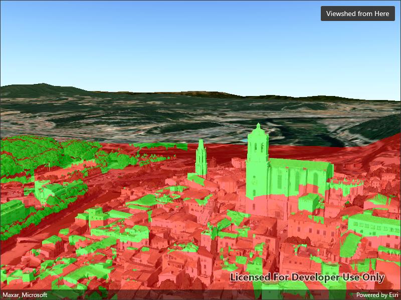 Image of show exploratory viewshed from camera in scene