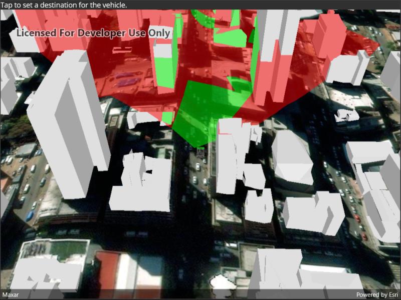 Image of show exploratory viewshed from geoelement in scene
