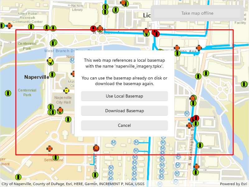 Image of Generate offline map with local basemap