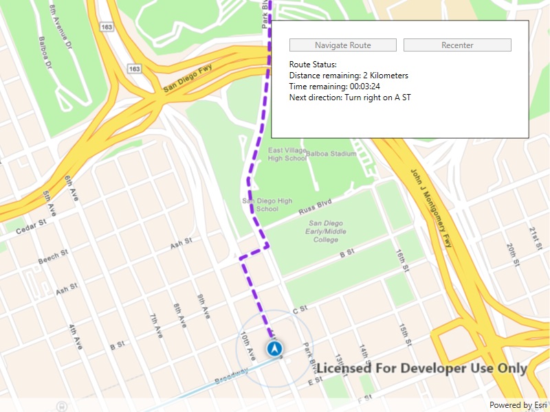 Image of navigate route