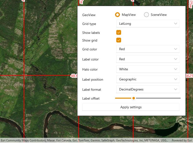 Image of display grid