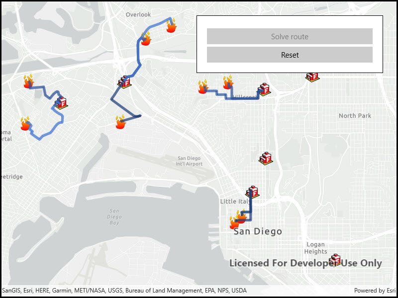 Image of find closest facility to multiple incidents service