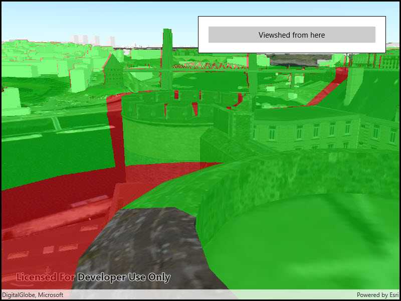 Image of viewshed for camera