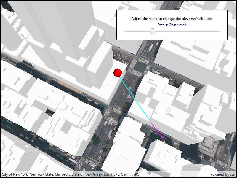 Image of Show exploratory line of sight between geoelements