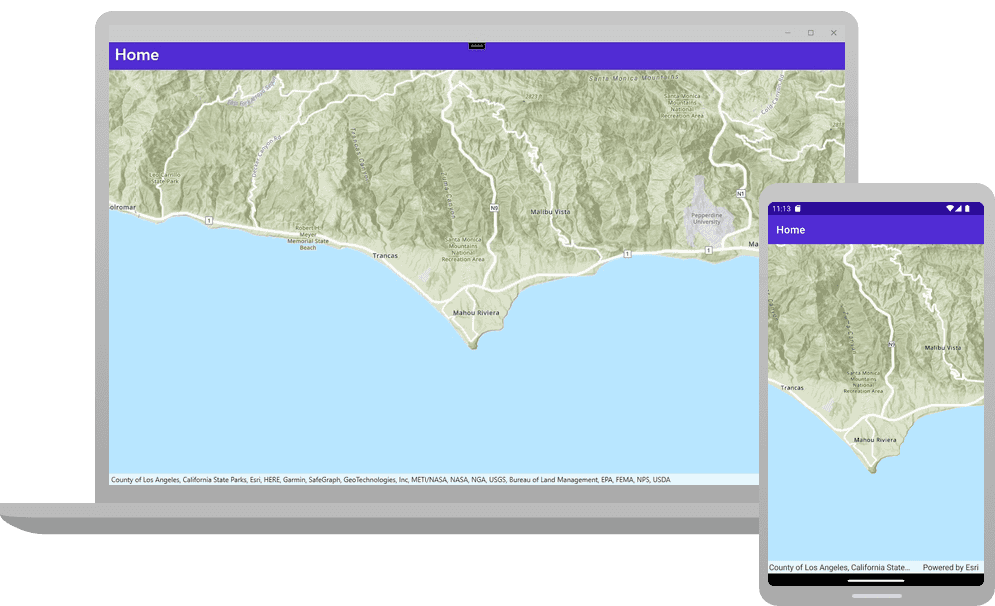 display a map