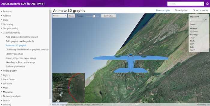ArcGIS Maps SDK for .NET WPF Sample viewer application