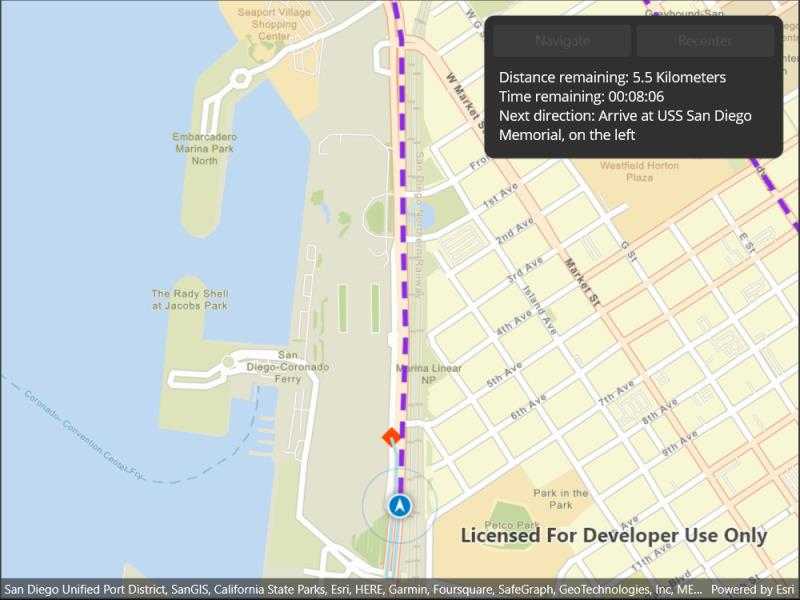 Navigate route  ArcGIS Maps SDK for .NET  Esri Developer