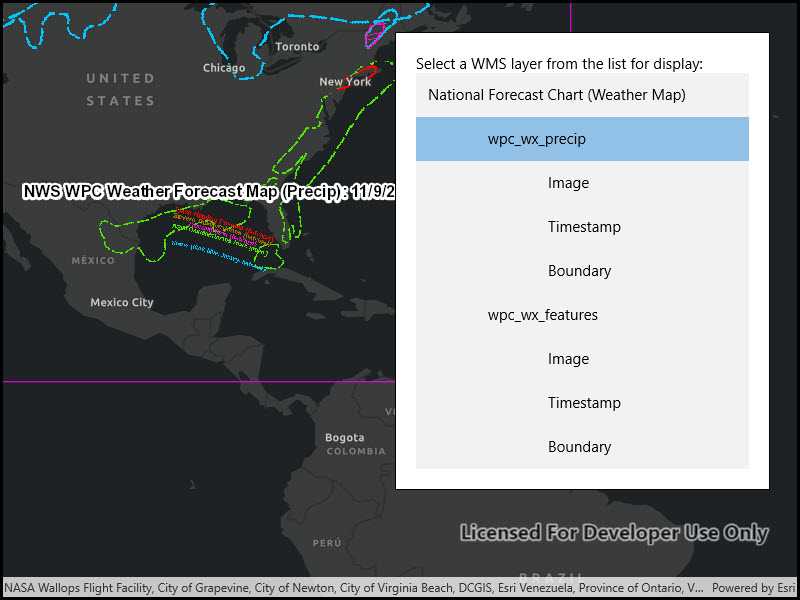 Image of WMS service catalog