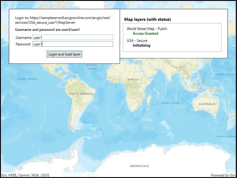 Image of ArcGIS token challenge