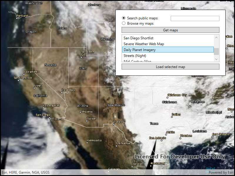 Image of search for webmap