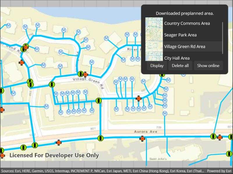 Image of download preplanned map area