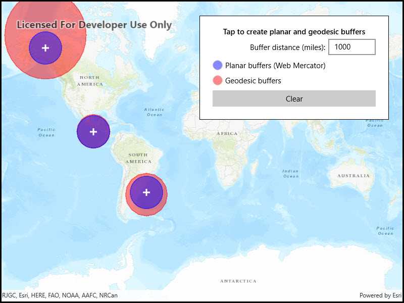 Buffer, ArcGIS Maps SDK for .NET