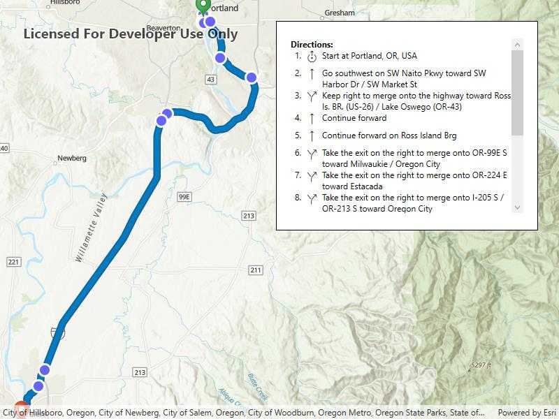 Display route layer