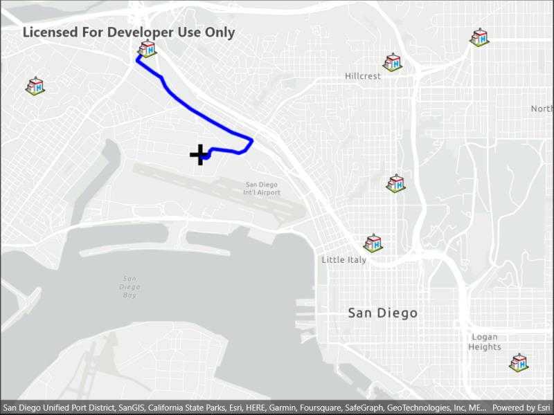 Image of find closest facility to an incident interactive