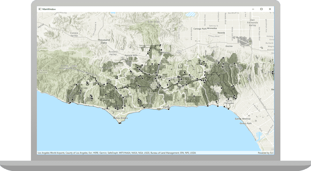 Add a feature layer, ArcGIS Maps SDK for .NET