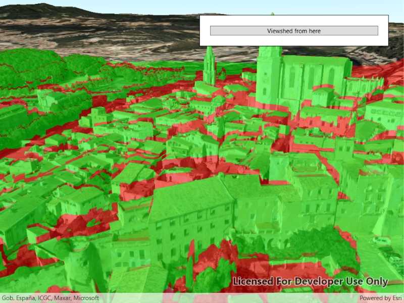 Image of show exploratory viewshed from camera in scene