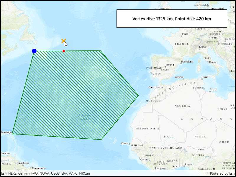 Image of nearest vertex