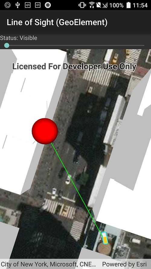 Image of line of sight geoelement