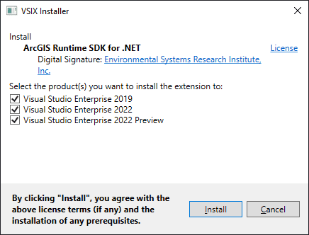 Visual Studio Extension installer